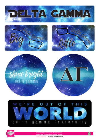 Delta Gamma Galaxy Stickers