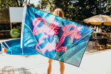 Delta Phi Epsilon Neon Palm Flag