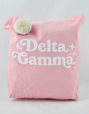 Delta Gamma Retro Pom Pom Tote Bag