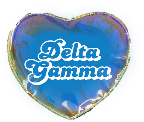 Delta Gamma Heart Shaped Makeup Bag