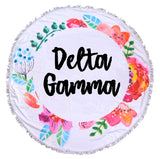 Delta Gamma <br> Floral Fringe Towel <br> Blanket