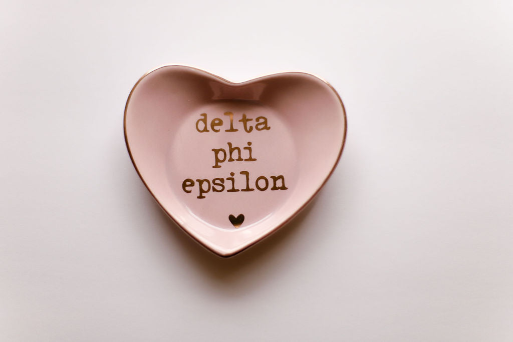 Delta Phi Epsilon Ceramic Ring Dish