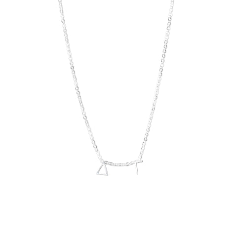 Delta Gamma Silver Greek Letters Necklace