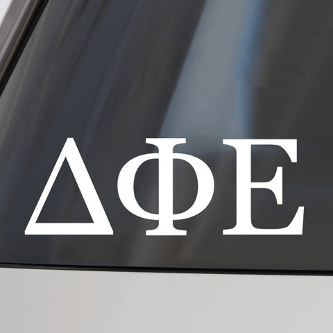 Delta Phi Epsilon Car Decal Sticker- Greek Letters Design