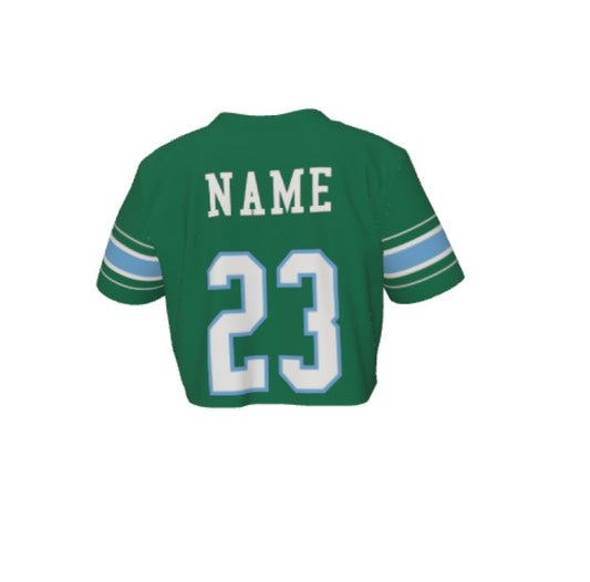 Tulane Replica Customizable Football Crop Top - Green