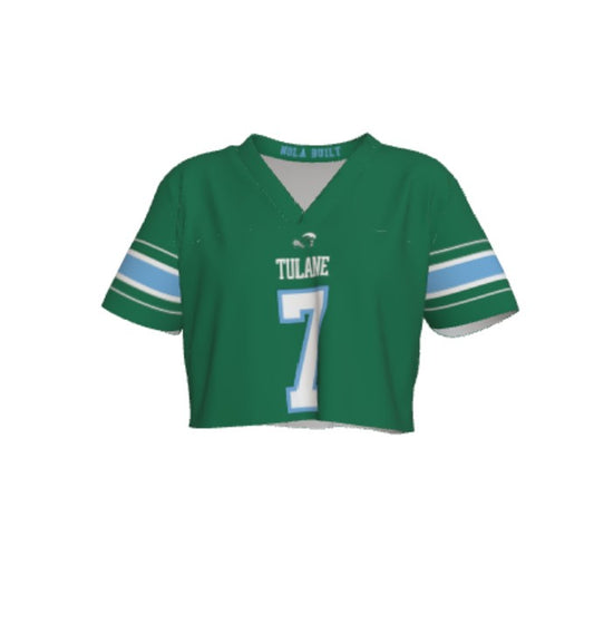 Tulane Player NIL Replica Football Crop Top - Green