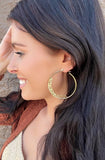 Alpha Omicron Pi Earrings - Hoop Design