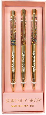 Alpha Xi Delta Glitter Pens (Set of 3)