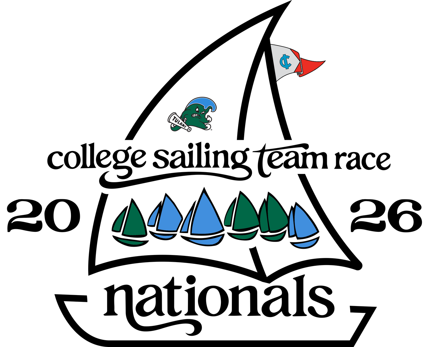 Tulane Sailing 2026 College Team Race Nationals Crewneck Sweatshirt