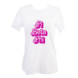 Pi Beta Phi T-Shirt- Retro Dolly Sorority Name Design, Relaxed Fit