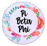 Pi Beta Phi <br> Floral Fringe Towel <br> Blanket