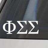 Phi Sigma Sigma Car Decal Sticker- Greek Letters Design