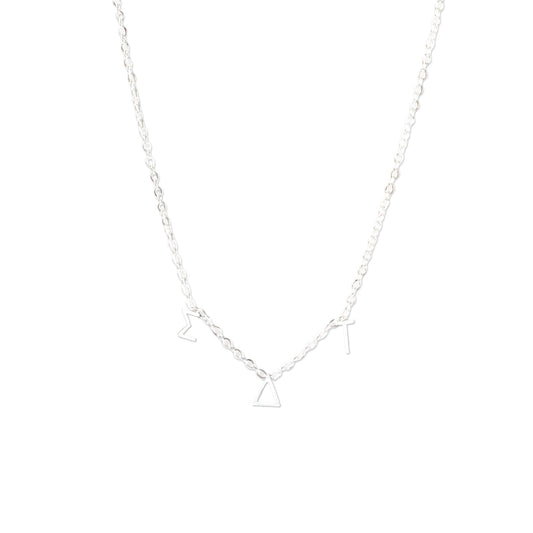 Sigma Delta Tau Silver Greek Letters Necklace