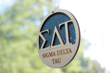 Sigma Delta Tau - Laser Carved Ornament - 3" Round