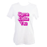 Sigma Delta Tau T-Shirt- Retro Dolly Sorority Name Design, Relaxed Fit