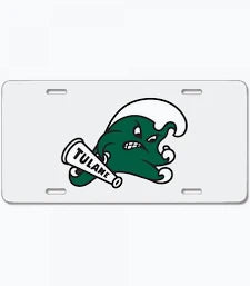Tulane Angry Wave License Plate