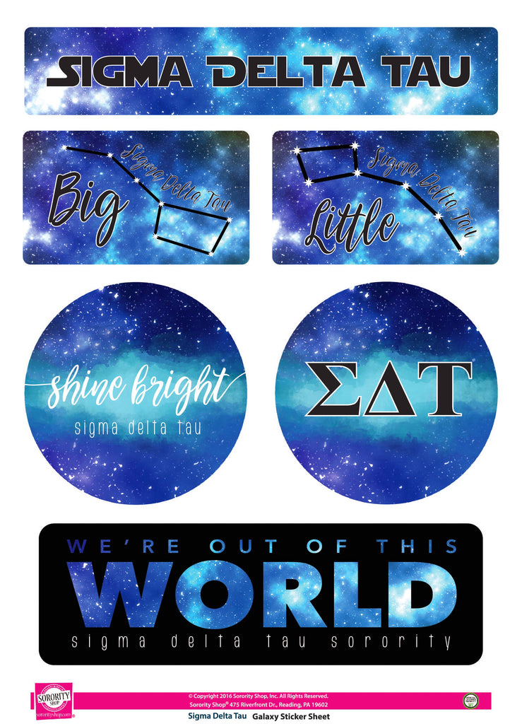 Sigma Delta Tau Galaxy Stickers