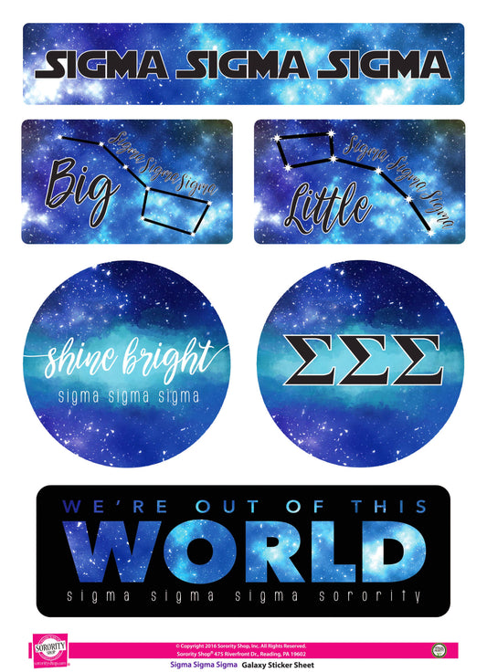 Sigma Sigma Sigma Galaxy Stickers