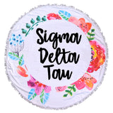 Sigma Delta Tau <br> Floral Fringe Towel <br> Blanket