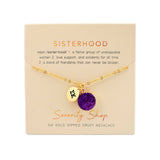 Sigma Kappa Dark Purple Sisterhood Druzy Necklace