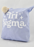 Sigma Sigma Sigma Retro Pom Pom Tote Bag