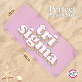 Sigma Sigma Sigma Plush Retro Beach Towel