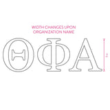 Alpha Sigma Alpha Car Decal Sticker- Greek Letters Design