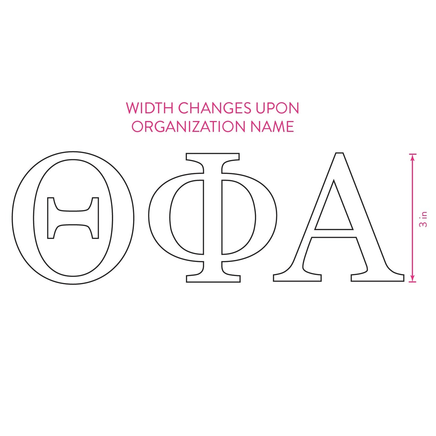 Delta Phi Epsilon Car Decal Sticker- Greek Letters Design