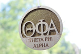 Theta Phi Alpha - Laser Carved Ornament - 3" Round