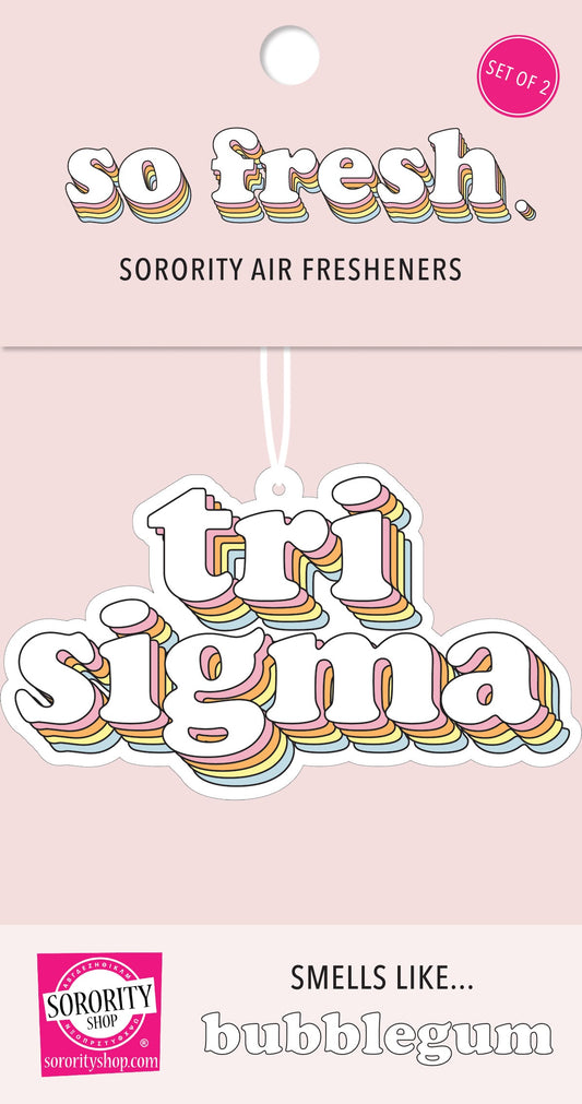 Sigma Sigma Sigma - Retro Air Freshener - Bubblegum Scented