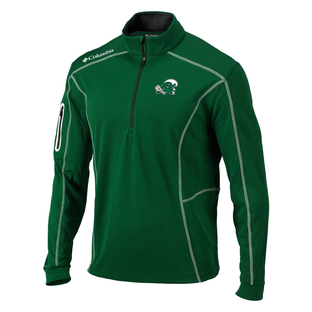 Tulane Angry Wave Columbia Omni-Wick Shotgun Quarter Zip Pullover
