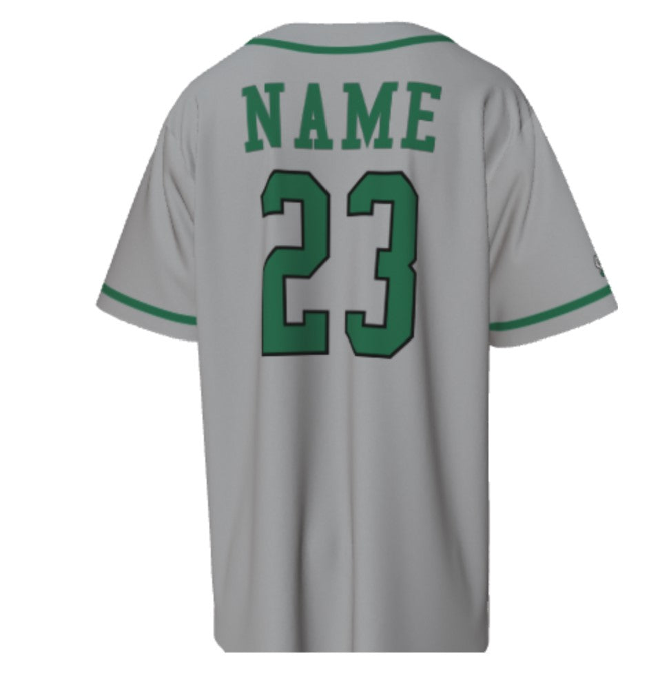 Tulane Replica Customizable Baseball Jersey - Grey – Campus Connection