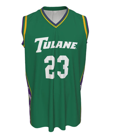 Tulane Replica Customizable Basketball Jersey - Mardi Gras