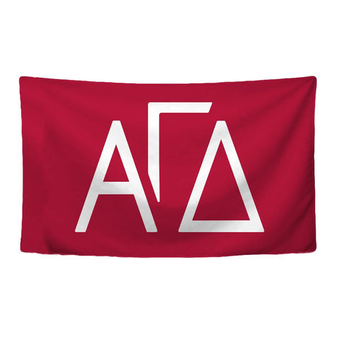 Alpha Gamma Delta Sorority Greek Letters Flag, Two-Color Design