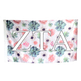 Zeta Tau Alpha Succulent Flag