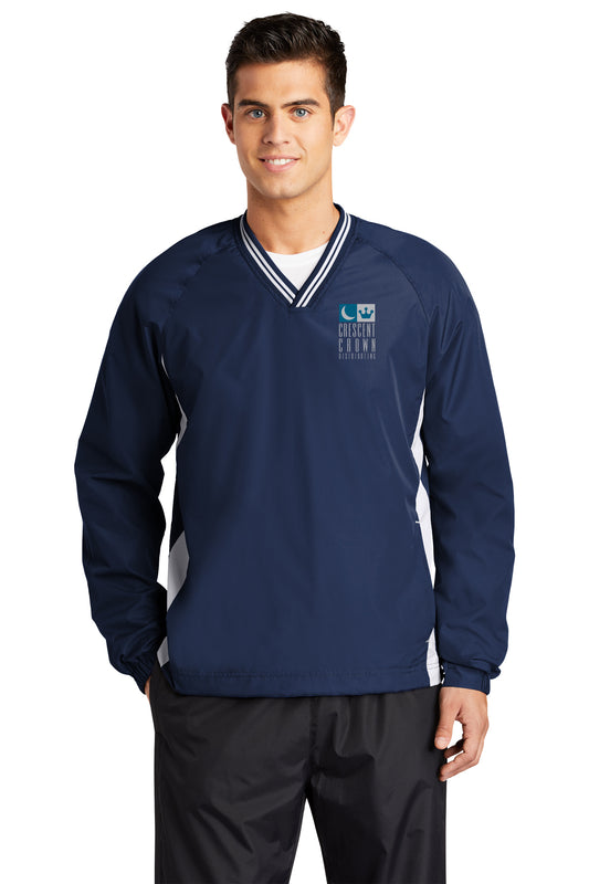 Sport-Tek Tipped V-Neck Raglan Wind Shirt
