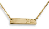 Sorority Bar Necklace - Gold - Shawn Paul Jewelry - Campus Connection - 5