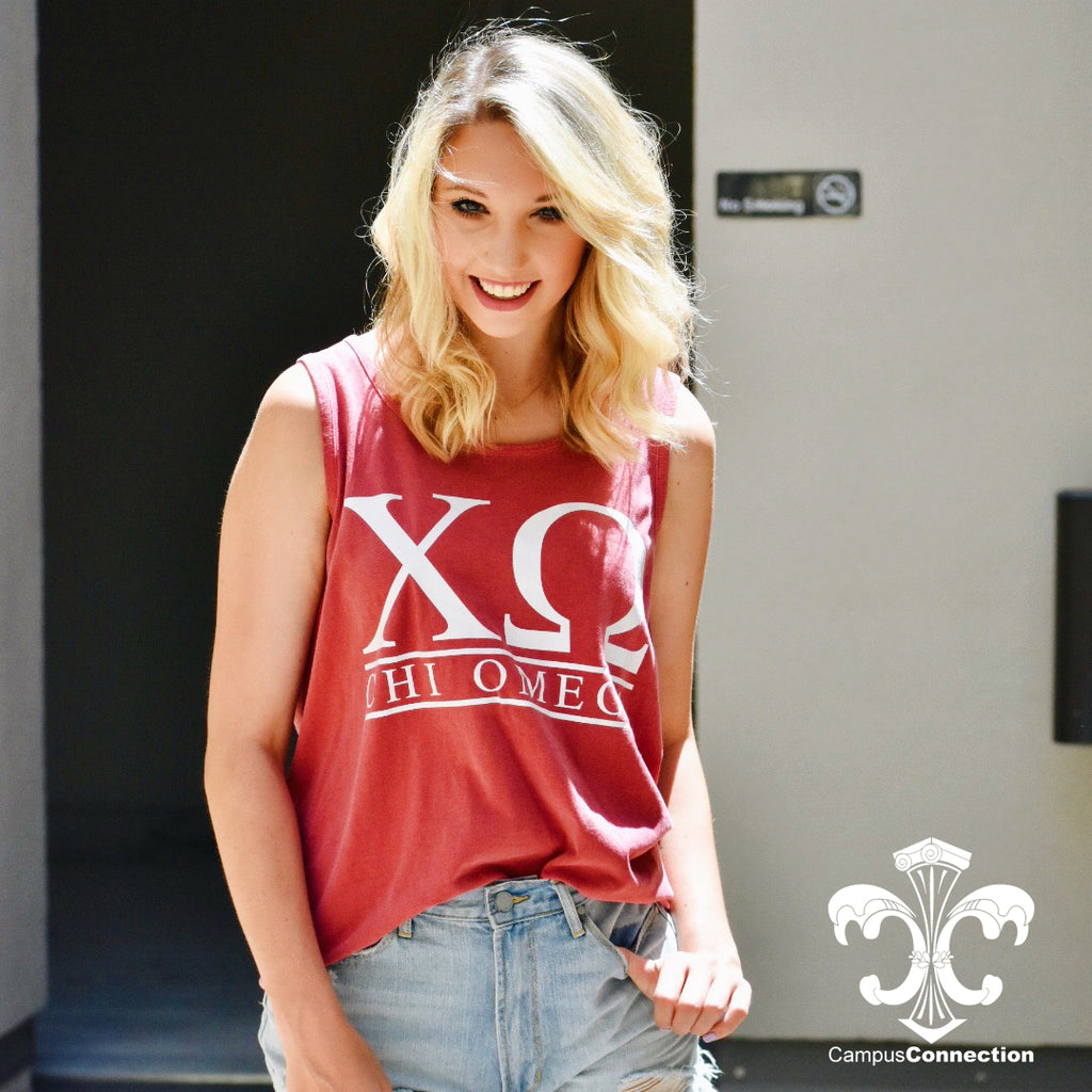 Sorority Fraternity Comfort Colors Tank Top with Classic Bar Design –  Campus Connection
