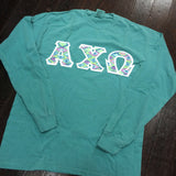 Sewn-Letter Comfort Colors Long Sleeve T-Shirt - Campus Connection - Campus Connection - 1