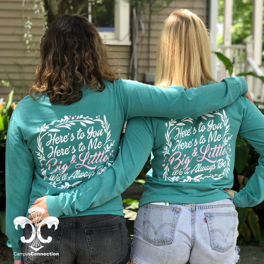 Big/Little Floral Sorority Comfort Colors Long Sleeve Shirt