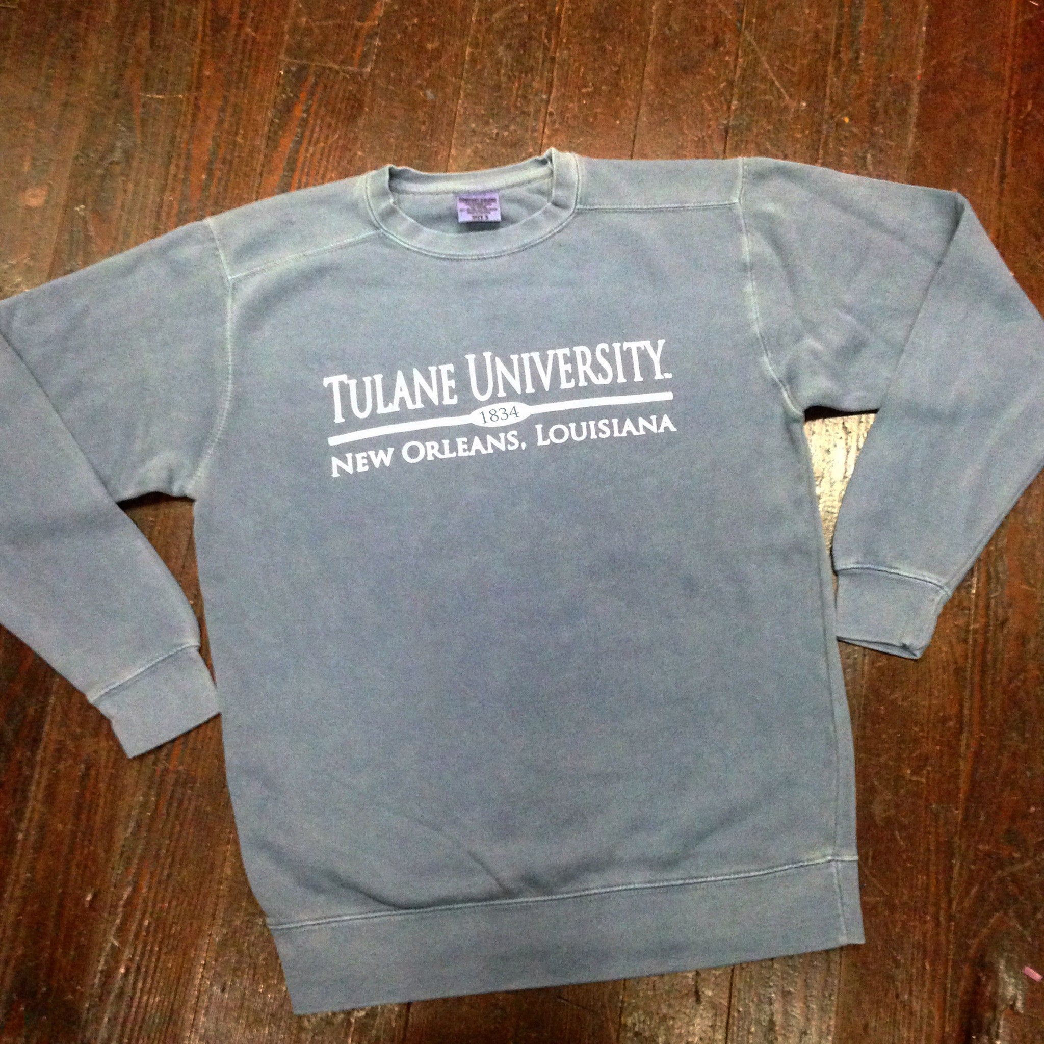 Tulane Comfort Colors Crewneck Sweatshirt - Blue Jean – Campus Connection