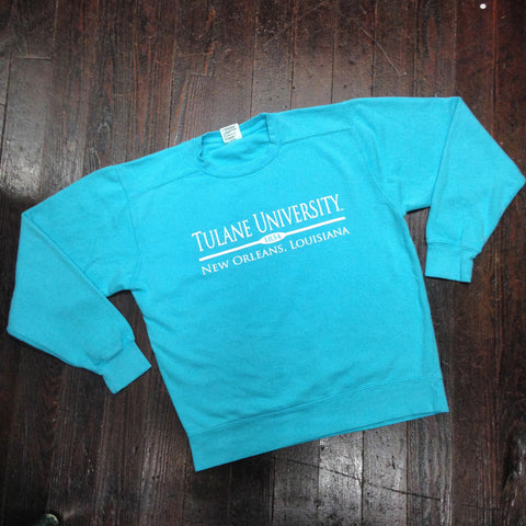 Tulane Comfort Colors Crewneck Sweatshirt - Lagoon Blue