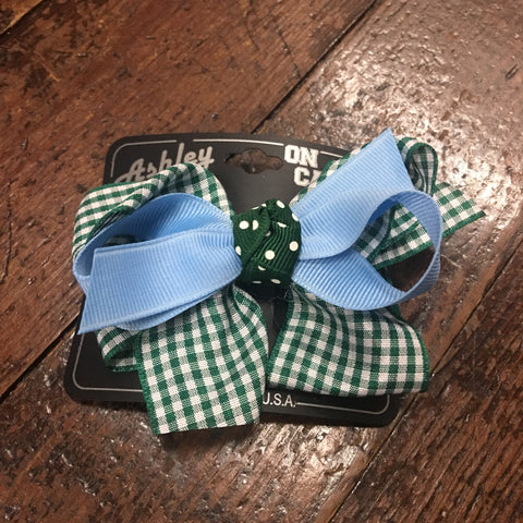 Curly Gingham Hair Bow