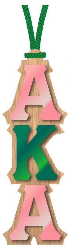 Mirrored Letter Wood Tiki Necklace - Craftique - Campus Connection - 3