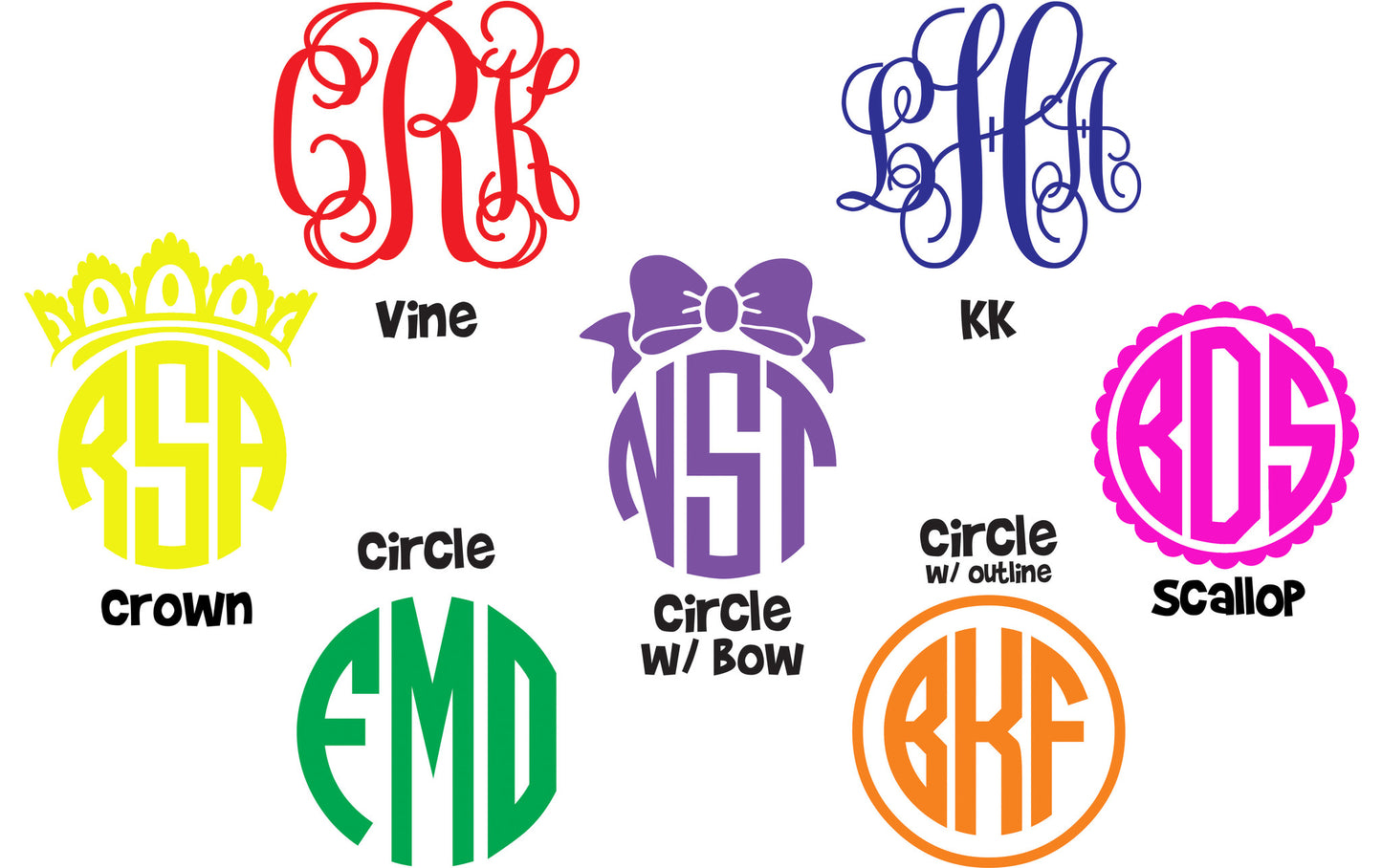 Custom Monogram Decal Sticker - Campus Connection - Campus Connection - 4