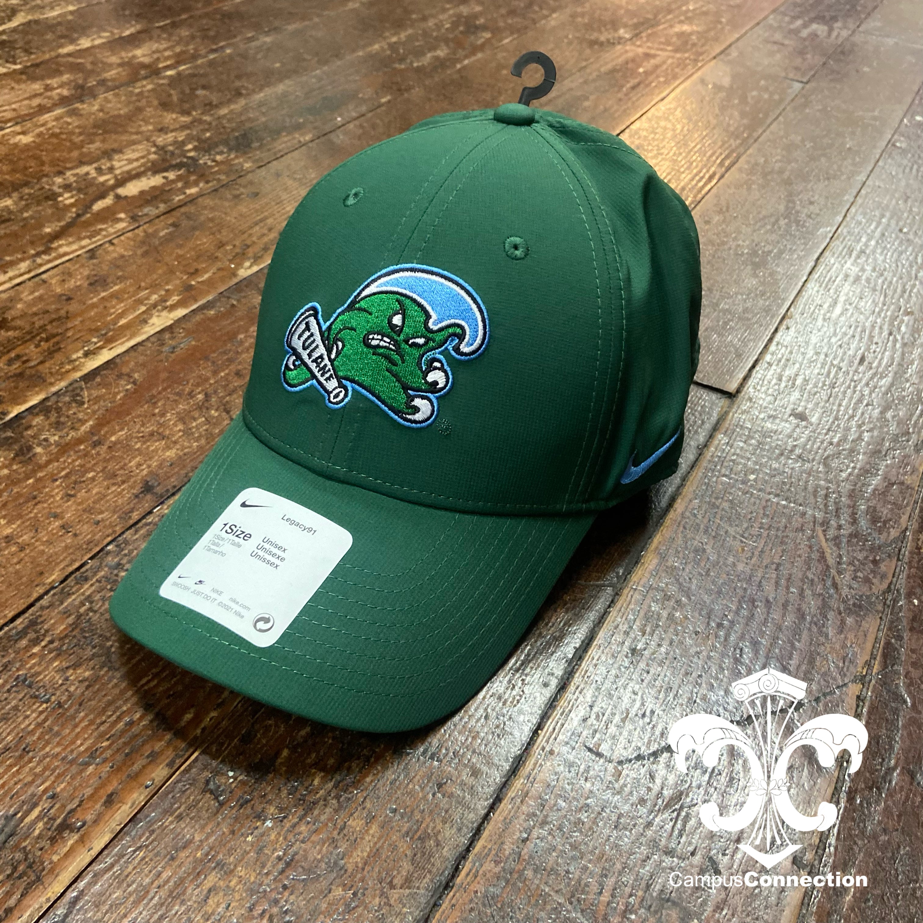 Tulane Angry Wave Nike Performance Hat Hat Green