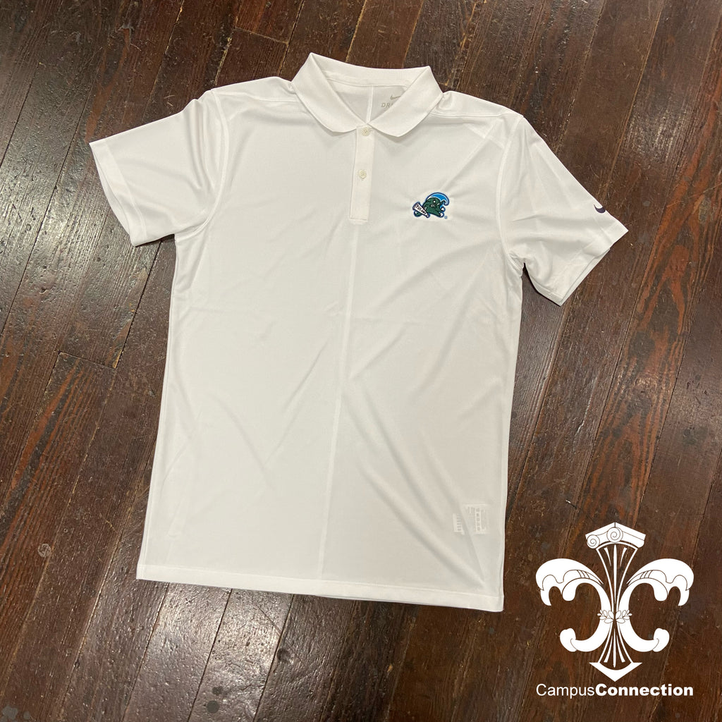 Tulane Angry Wave Nike Varsity Polo - White