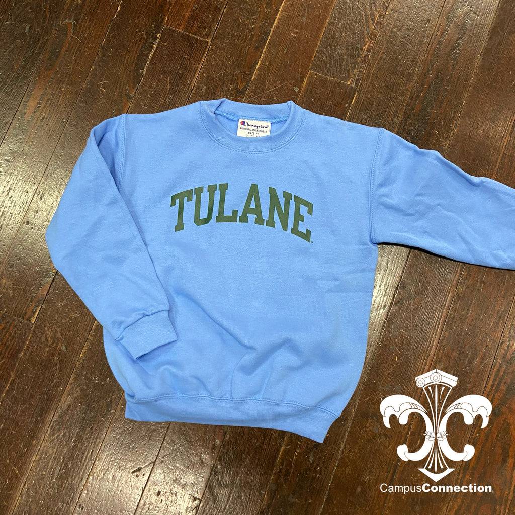 Tulane Youth Crewneck Sweatshirt - Light Blue