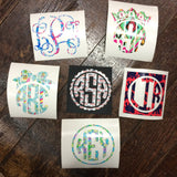 Custom Lilly Pulitzer Monogram Decal Sticker - Campus Connection - Campus Connection - 2