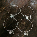 Sorority Charm Bracelet - Silver - Shawn Paul Jewelry - Campus Connection - 1